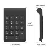 Wireless 18 Keys Numeric Keypad, Black