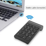 Wireless 18 Keys Numeric Keypad, Black