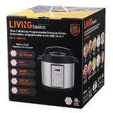 18-in-1 Multi-Use Programmable Pressure Cooker,Stainless Inner Container 6 Qts - LIVINGbasics™