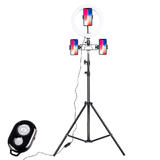 Selfie 10” Ring Light with Adjustable Tripod Stand & Phone Holder for Makeup Live Streaming