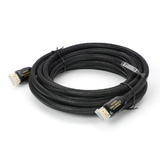 Premium HDMI 2.0 Cables with Nylon Jacket Mamba Series - 15Ft (Black)