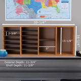 Safco® 24-Compartment Wood Adjustable Literature Organizer