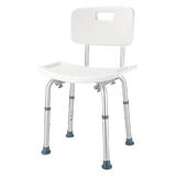 Shower Chair, Adjustable Tool Free Blow Molded Shower Bench with Removable Back