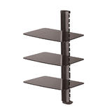 3-Layers DVD Stand/Shelf with Black Color Glass - TygerClaw
