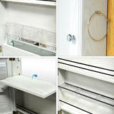 Lockable Jewelry Cabinet Wall Door Mounted Jewelry Organizer White - SortWise™