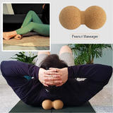 Ensemble de massage en liège 100 % naturel, masseur aux cacahuètes, rouleau de massage et balle de massage-LIVINGbasics™