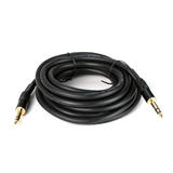 15ft Premier Series 1/4inch (TRS or Stereo) Male to Male 16AWG Cable (Gold Plated)