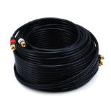 Premium 2 RCA Plug/2 RCA Plug M/M 22AWG Cable - Black (11 lengths available)