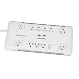 12 Outlet Power Surge Protector w/ 2 Built-In USB Charger Ports - 4230 Joules